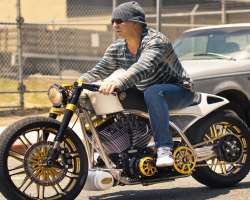 The actor is a big motorcycle lover.
